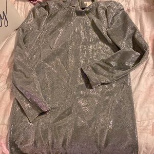 H & M SILVER SPARKLE DRESS
